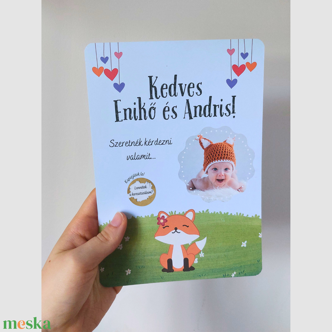 Fényképes keresztszülő felkérő lekaparható matricával - rókás - játék & sport - keresztelőajándékok - Meska.hu Fényképes keresztszülő felkérő lekaparható matricával - rókás - játék & sport - keresztelőajándékok - Meska.hu