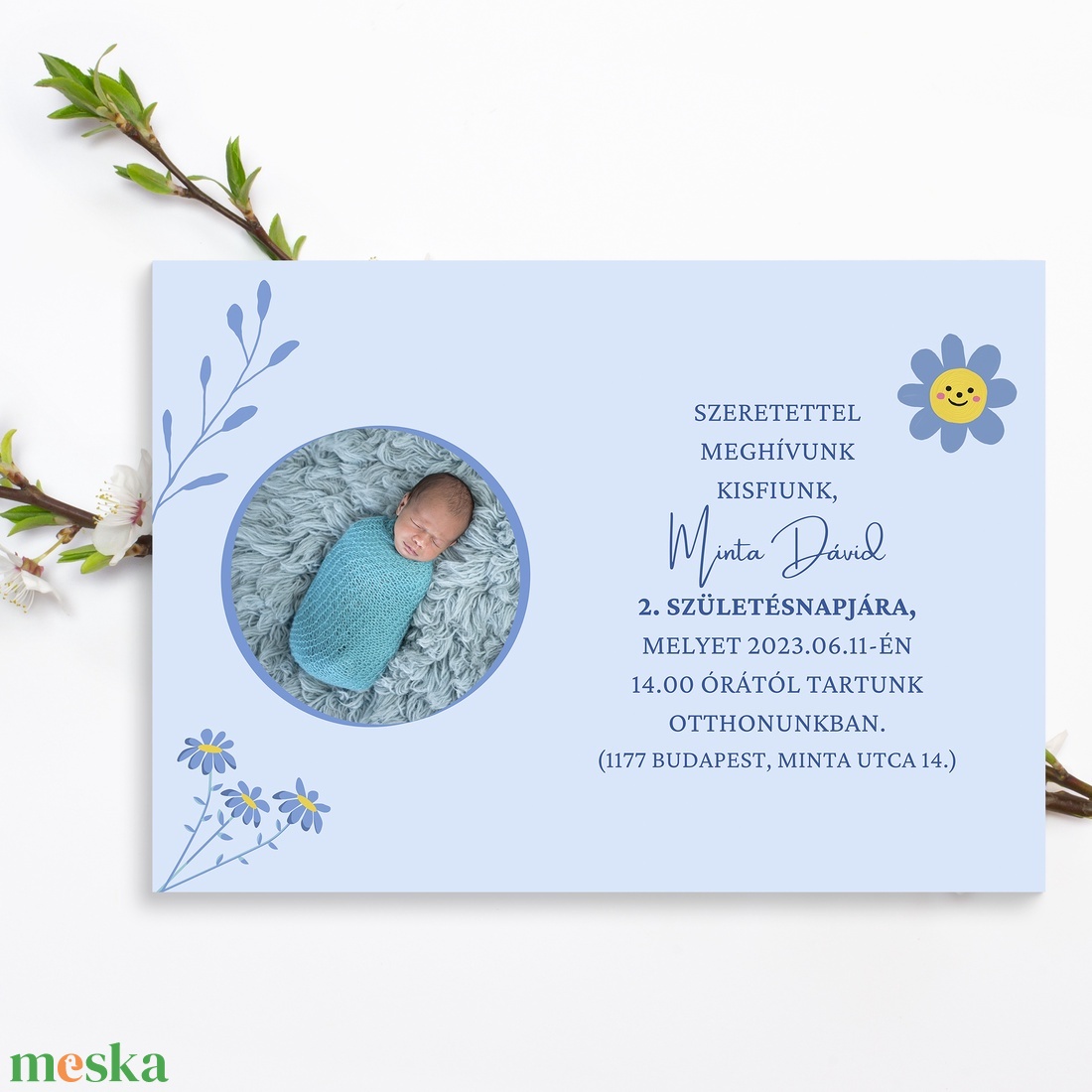 Születésnapi meghívó - otthon & életmód - papír, írószer - ajándékozás kellékei - meghívó - Meska.hu