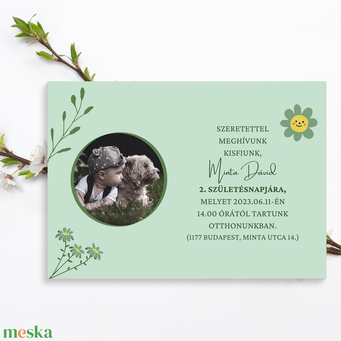 Születésnapi meghívó - otthon & életmód - papír, írószer - ajándékozás kellékei - meghívó - Meska.hu