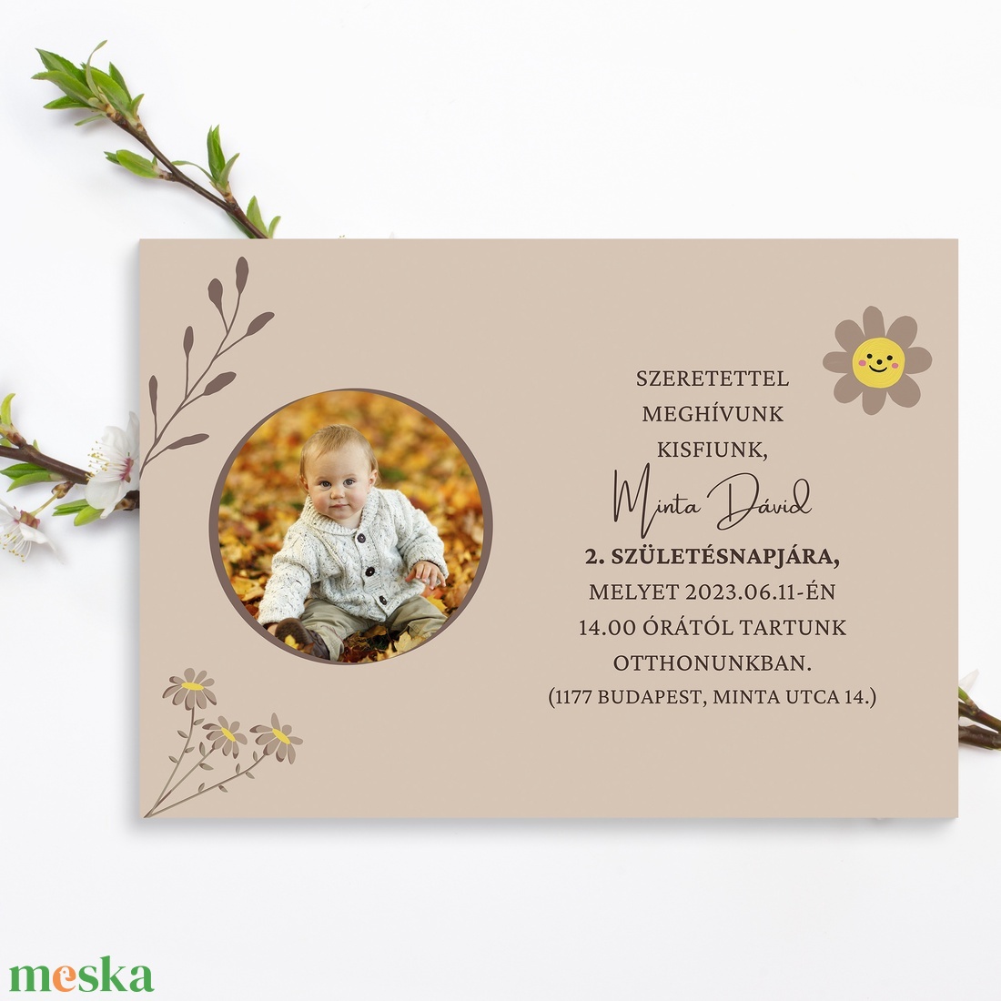 Születésnapi meghívó - otthon & életmód - papír, írószer - ajándékozás kellékei - meghívó - Meska.hu