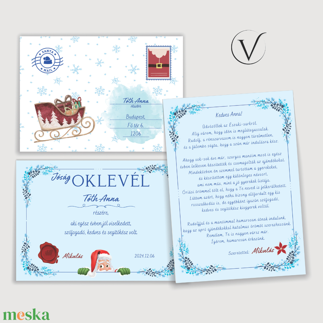 Névre szóló levél, oklevél és boríték a Mikulástól - karácsony - mikulás - mikulás ajándékok - Meska.hu Névre szóló levél, oklevél és boríték a Mikulástól - karácsony - mikulás - mikulás ajándékok - Meska.hu