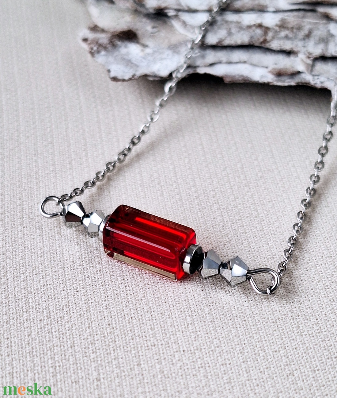 Nemesacél nyaklánc - ékszer - nyaklánc - gyöngyös nyaklánc - Meska.hu