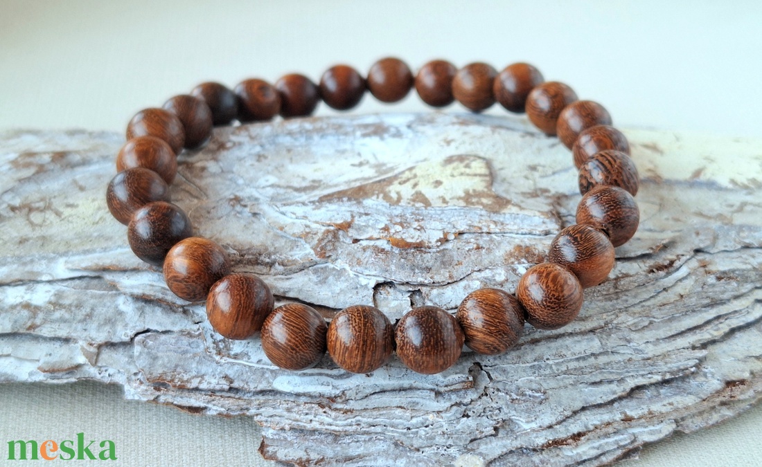 Bambusz karkötő - ékszer - karkötő - bogyós karkötő - Meska.hu