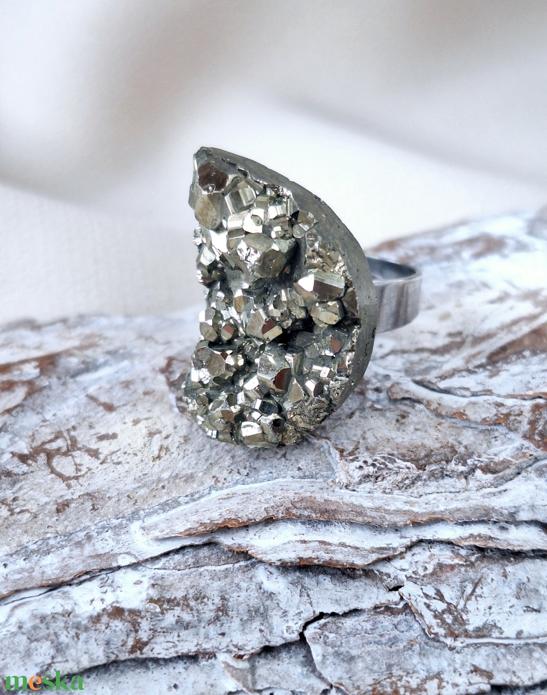 Pirit acél gyűrű - ékszer - gyűrű - statement gyűrű - Meska.hu