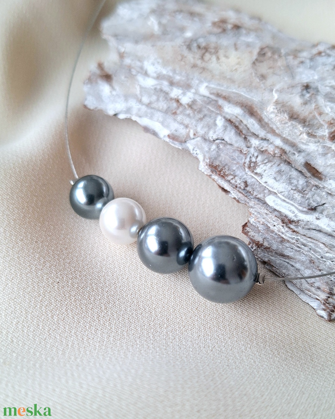 Kagylógyöngy nyaklánc - ékszer - nyaklánc - bogyós nyaklánc - Meska.hu