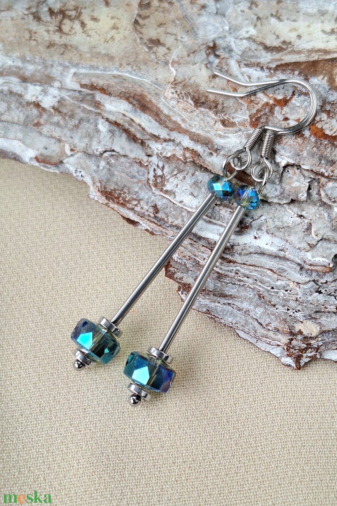 Nemesacél fülbevaló - ékszer - fülbevaló - lógó fülbevaló - Meska.hu