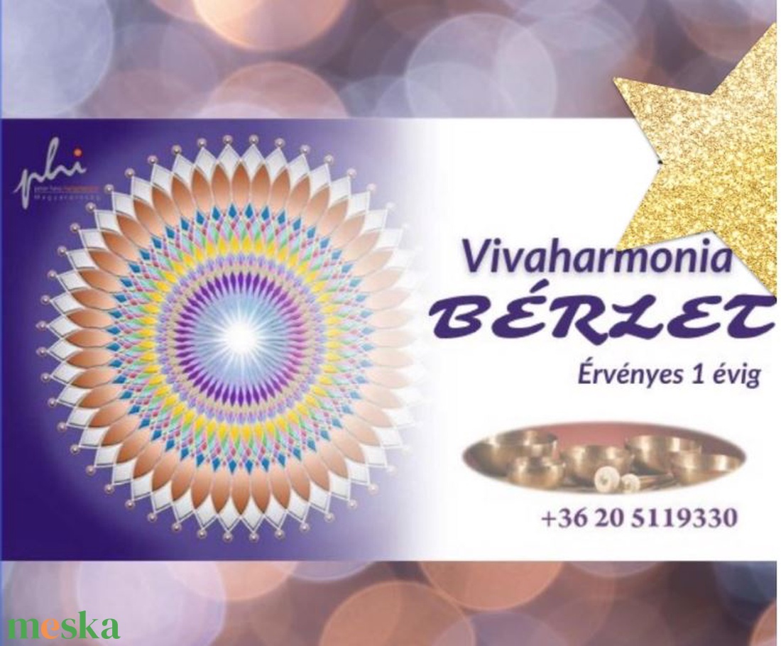 Vivaharmonia bérlet - játék & sport - sport és kikapcsolódás - jóga, pilates, torna - Meska.hu