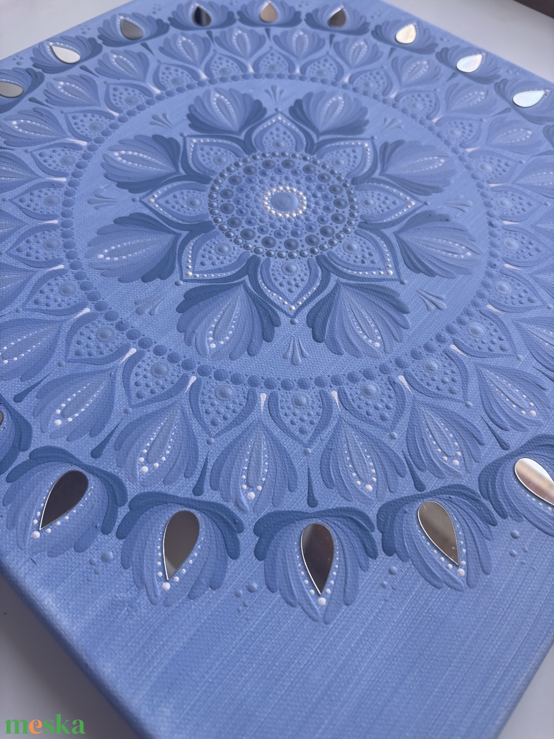 Kék Mandala - művészet - festmény - akril - Meska.hu