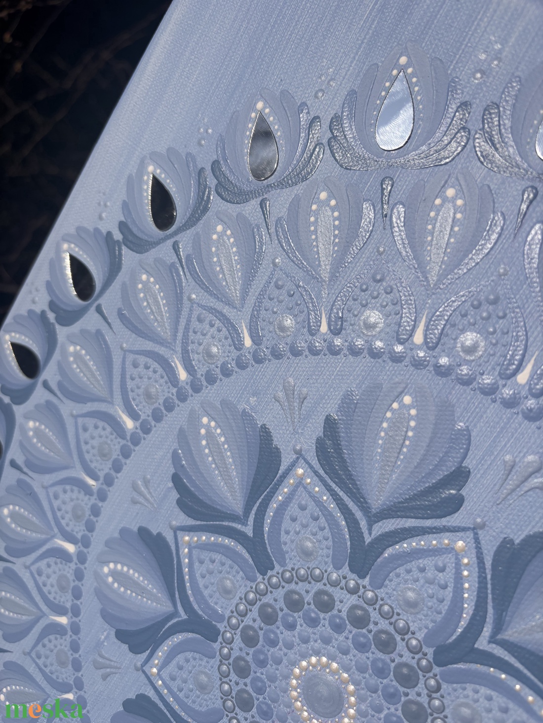 Kék Mandala - művészet - festmény - akril - Meska.hu