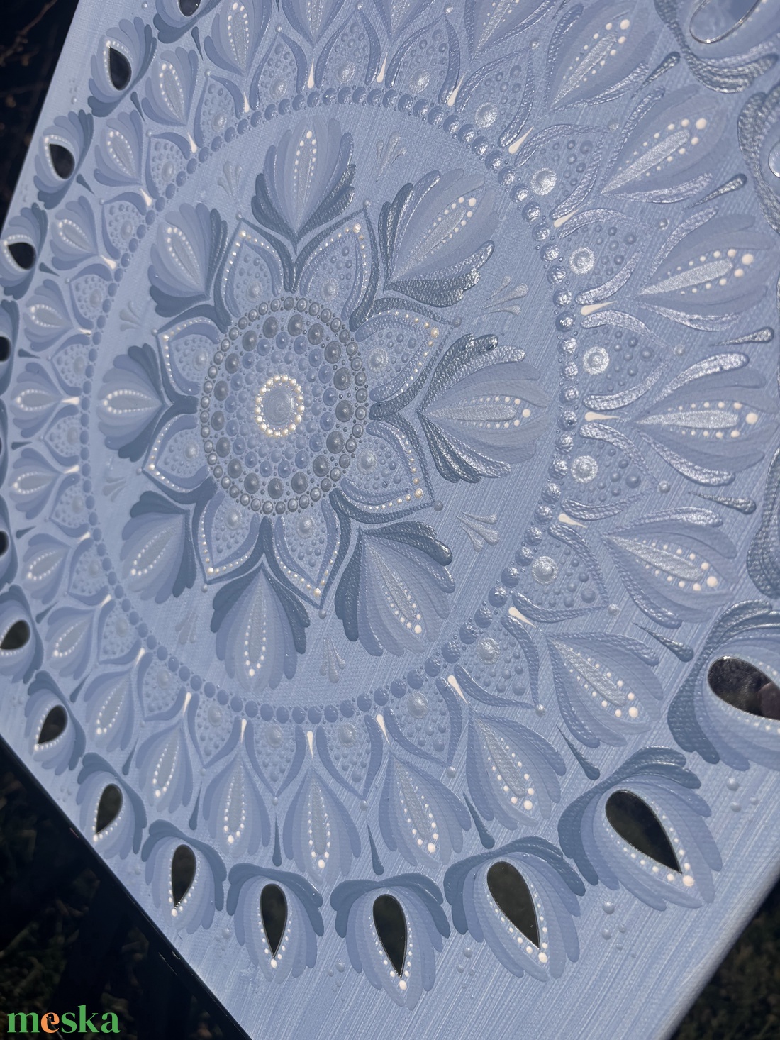 Kék Mandala - művészet - festmény - akril - Meska.hu