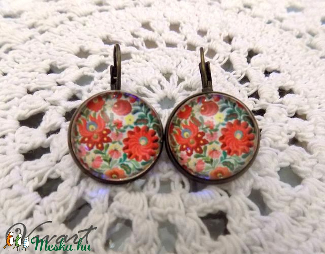 Matyó mintás fülbevaló -  - Meska.hu