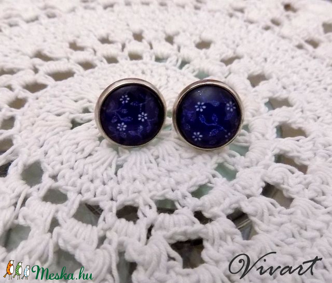 Kékfestő fülbevaló -  - Meska.hu