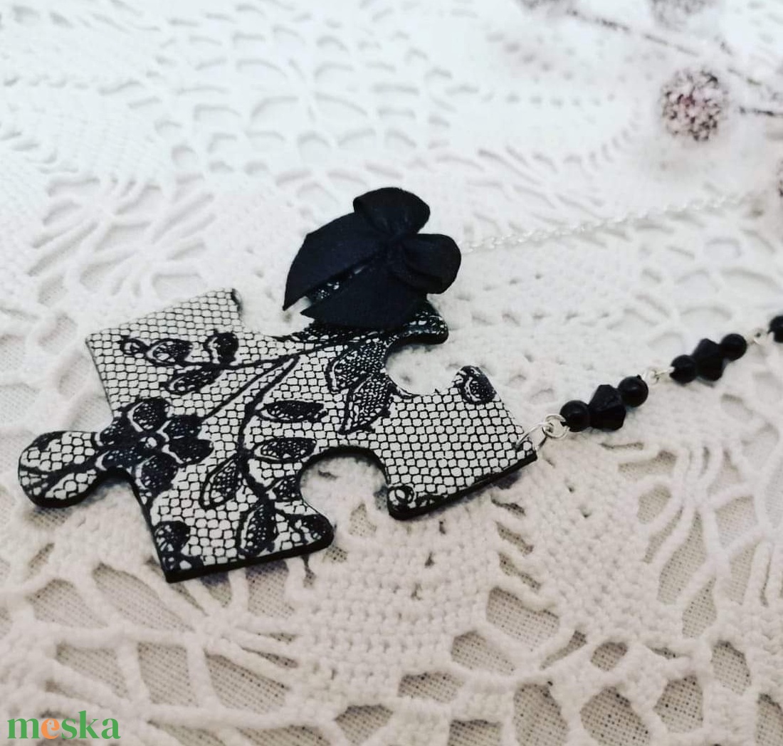 Puzzle nyaklánc  - ékszer - nyaklánc - medálos nyaklánc - Meska.hu