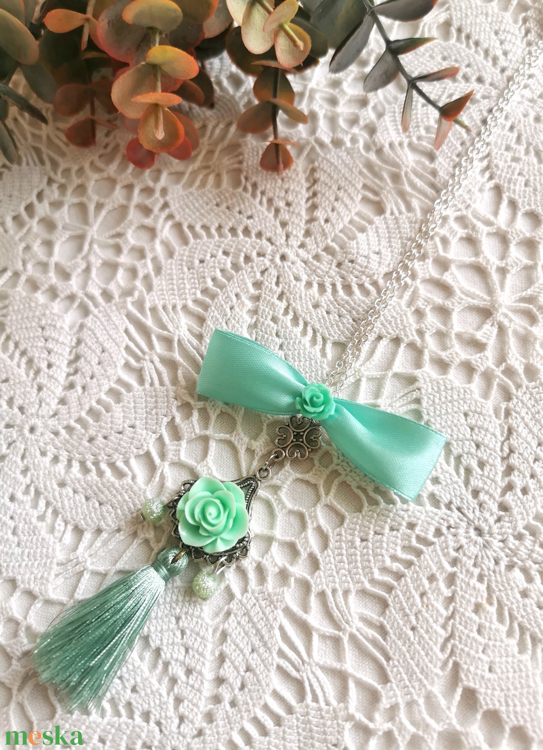Menta frissesség - ékszer - nyaklánc - hosszú nyaklánc - Meska.hu Menta frissesség - ékszer - nyaklánc - hosszú nyaklánc - Meska.hu