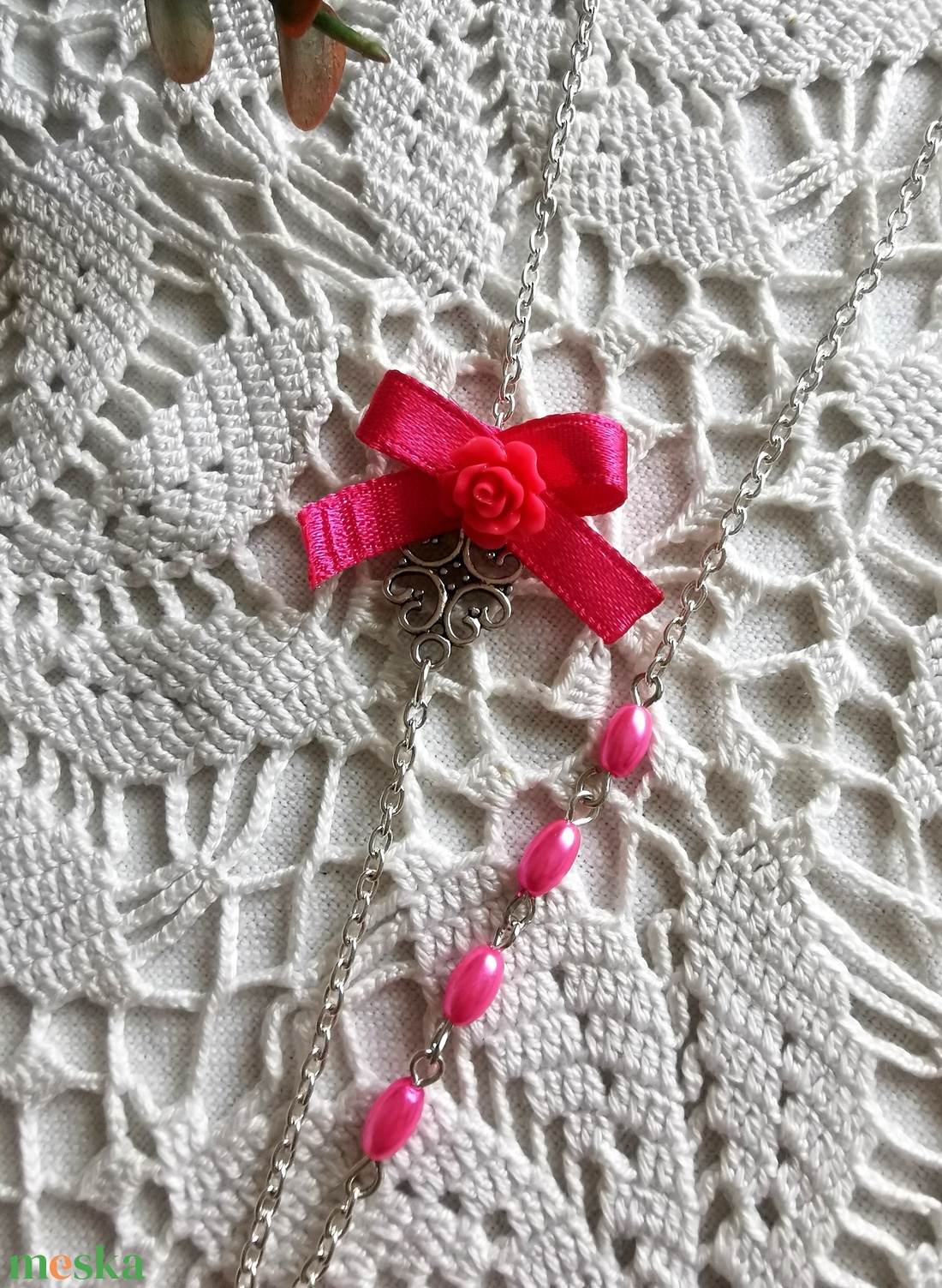 Pink frissesség - ékszer - nyaklánc - hosszú nyaklánc - Meska.hu
