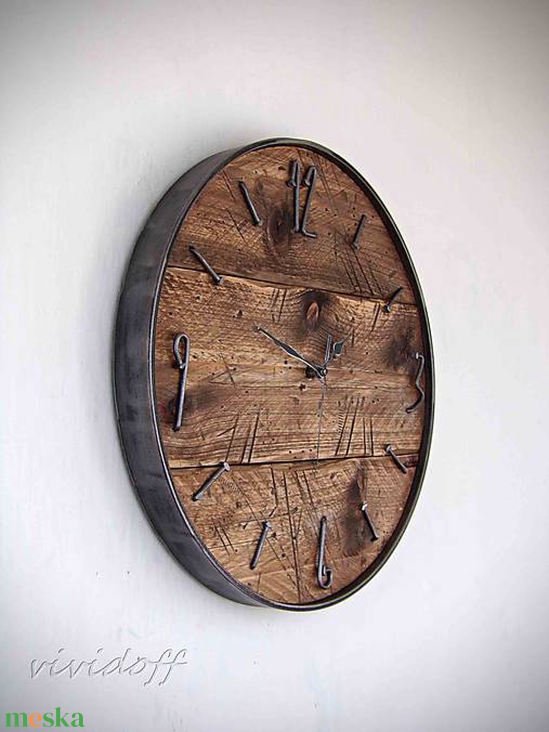 industriál falióra 9 - otthon & életmód - dekoráció - fali és függő dekoráció - falióra & óra - Meska.hu