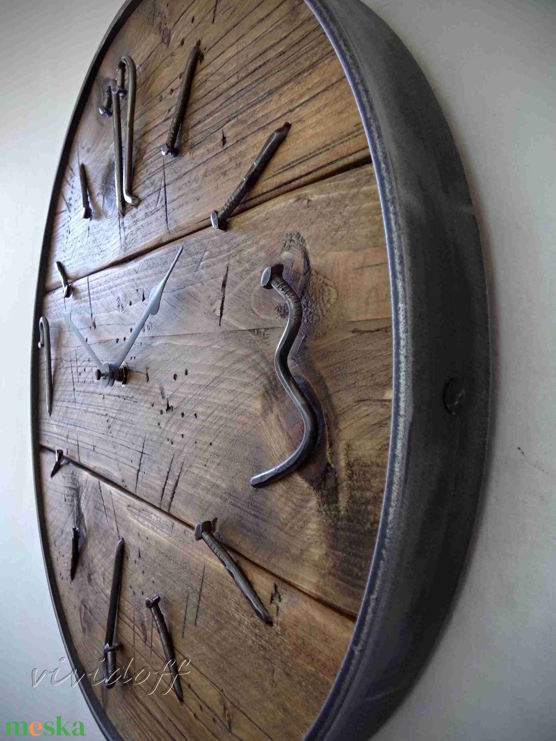 industriál falióra 9 - otthon & életmód - dekoráció - fali és függő dekoráció - falióra & óra - Meska.hu
