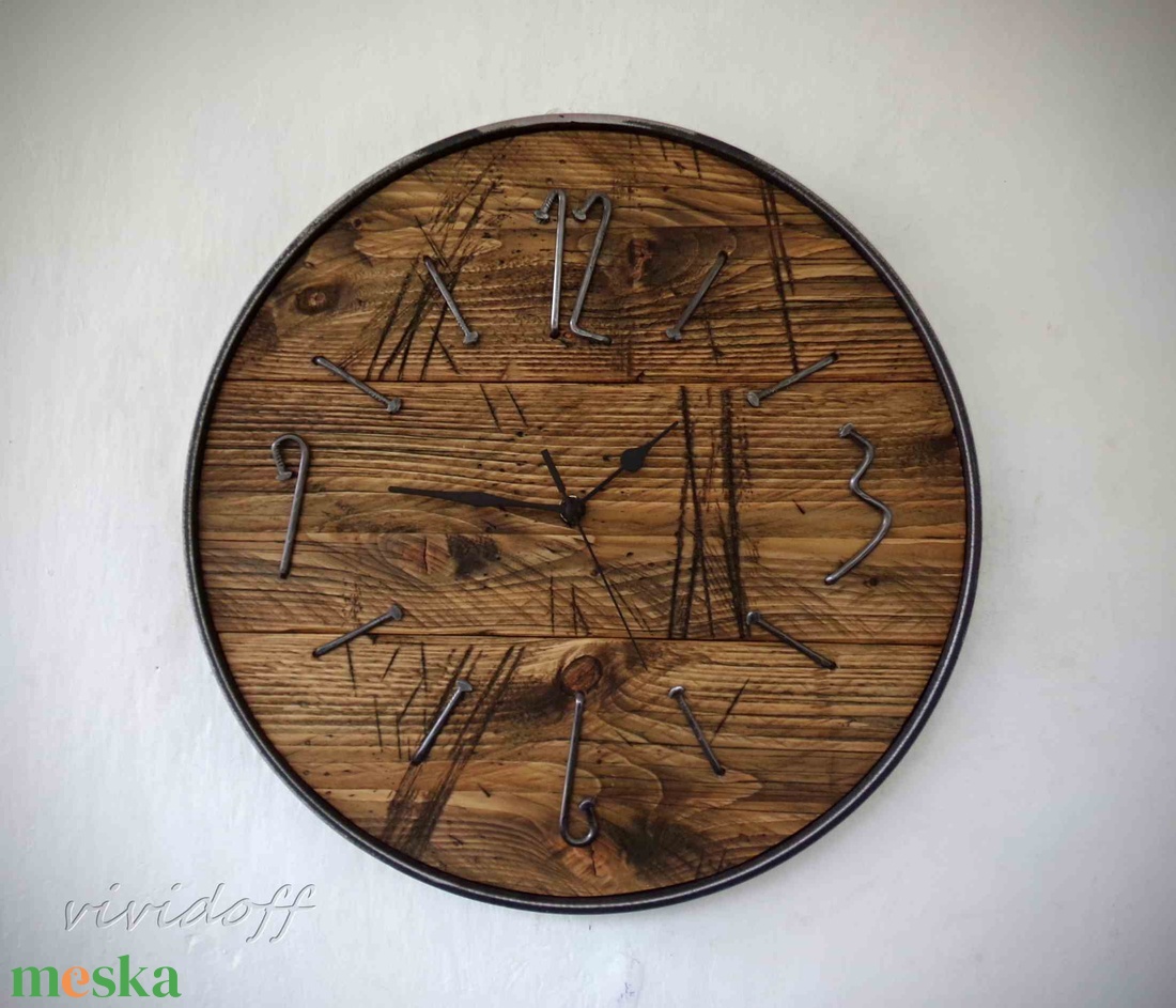 industriál falióra 9 - otthon & életmód - dekoráció - fali és függő dekoráció - falióra & óra - Meska.hu