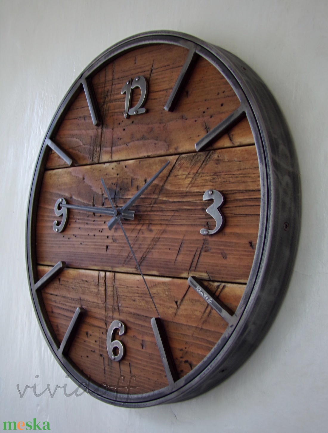 industriál falióra 13/A - otthon & életmód - dekoráció - fali és függő dekoráció - falióra & óra - Meska.hu