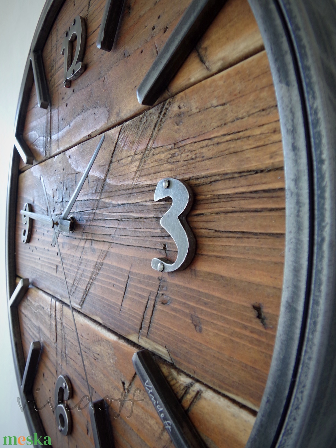 industriál falióra 13/A - otthon & életmód - dekoráció - fali és függő dekoráció - falióra & óra - Meska.hu