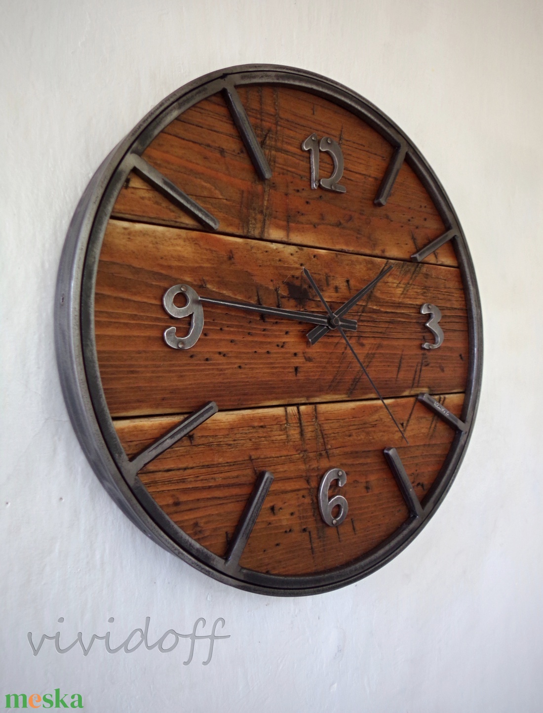 industriál falióra 13/A - otthon & életmód - dekoráció - fali és függő dekoráció - falióra & óra - Meska.hu