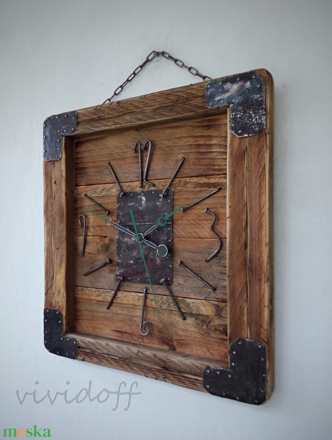 rustikus falióra B - otthon & életmód - dekoráció - fali és függő dekoráció - falióra & óra - Meska.hu