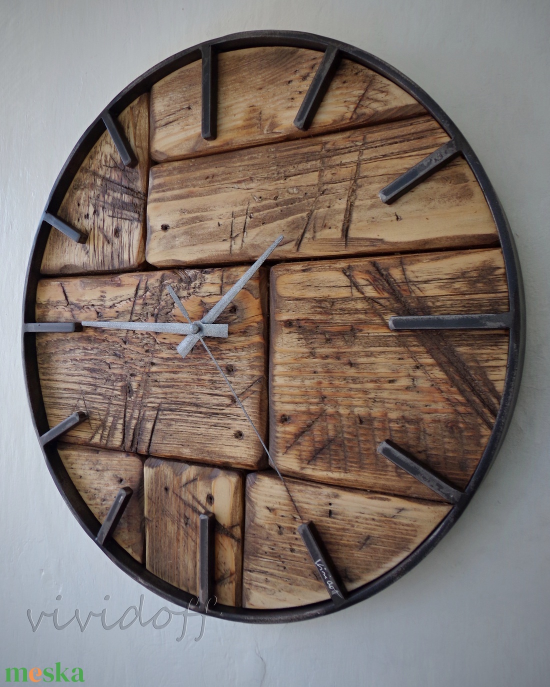 industriál falióra 4 - otthon & életmód - dekoráció - fali és függő dekoráció - falióra & óra - Meska.hu
