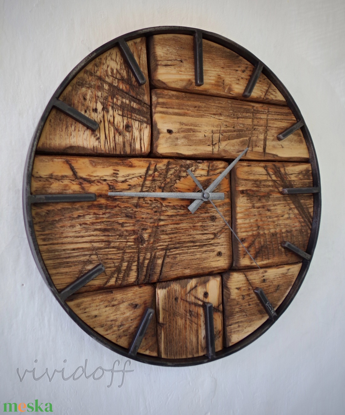 industriál falióra 4 - otthon & életmód - dekoráció - fali és függő dekoráció - falióra & óra - Meska.hu