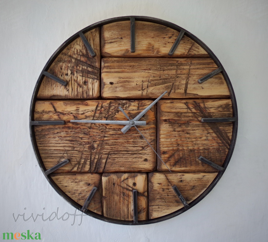 industriál falióra 4 - otthon & életmód - dekoráció - fali és függő dekoráció - falióra & óra - Meska.hu