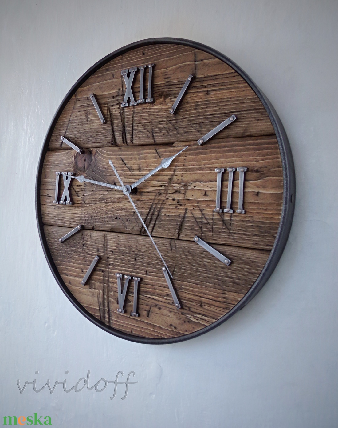 industriál falióra 8 Lite R - otthon & életmód - dekoráció - fali és függő dekoráció - falióra & óra - Meska.hu