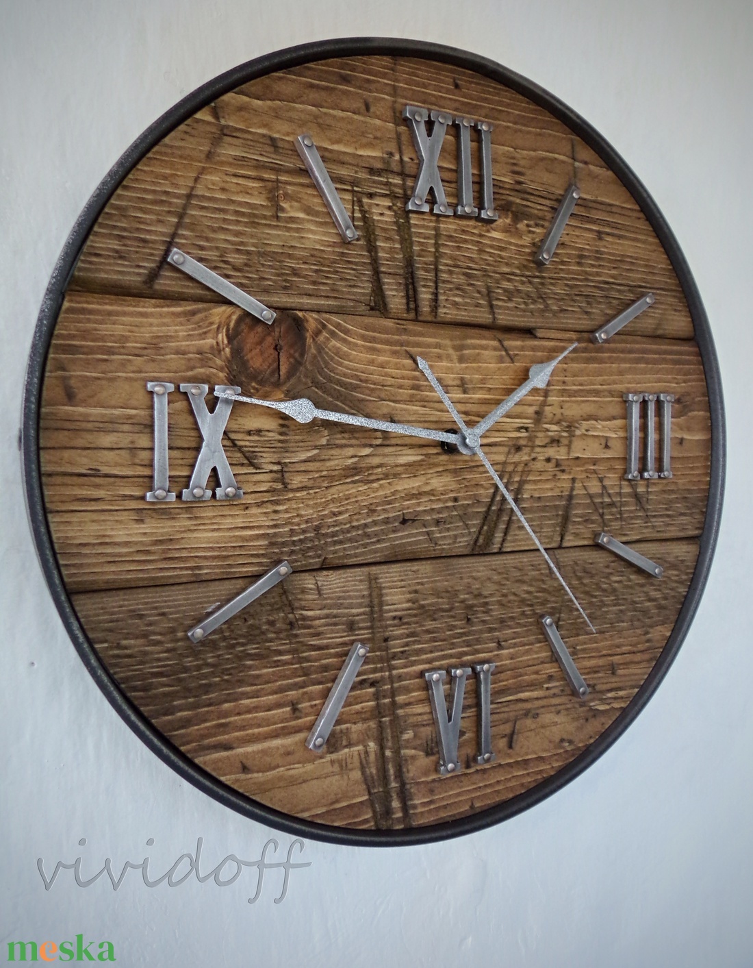 industriál falióra 8 Lite R - otthon & életmód - dekoráció - fali és függő dekoráció - falióra & óra - Meska.hu