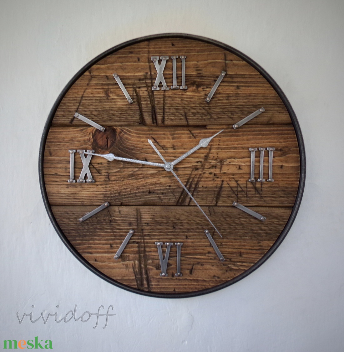 industriál falióra 8 Lite R - otthon & életmód - dekoráció - fali és függő dekoráció - falióra & óra - Meska.hu