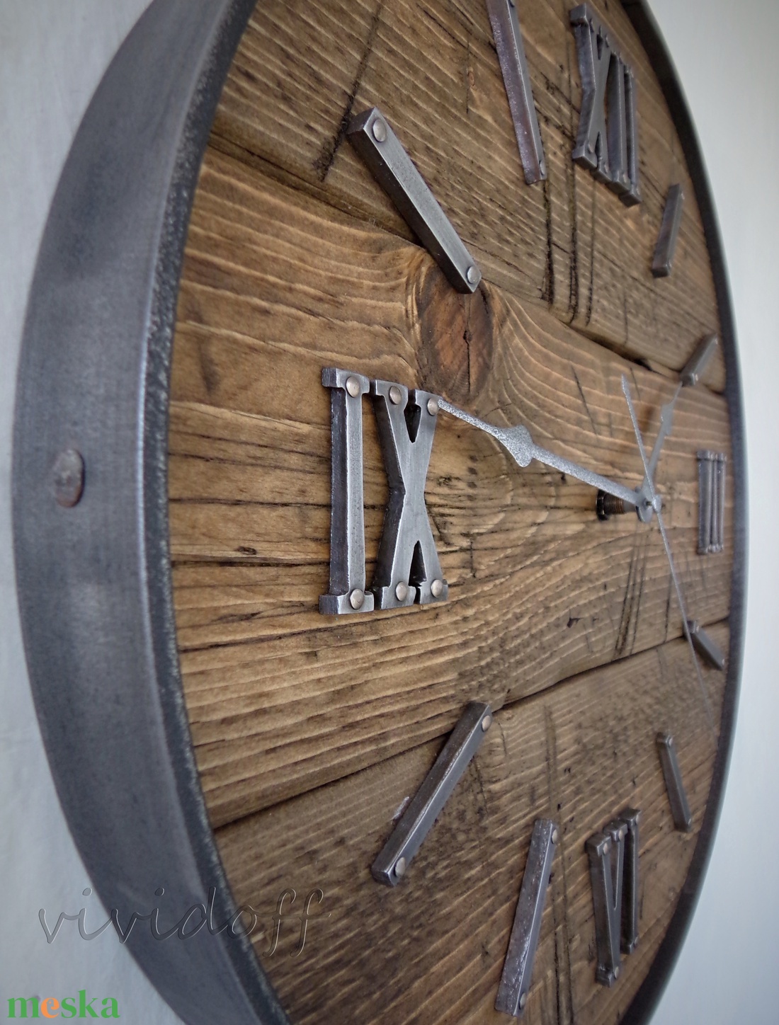 industriál falióra 8 Lite R - otthon & életmód - dekoráció - fali és függő dekoráció - falióra & óra - Meska.hu