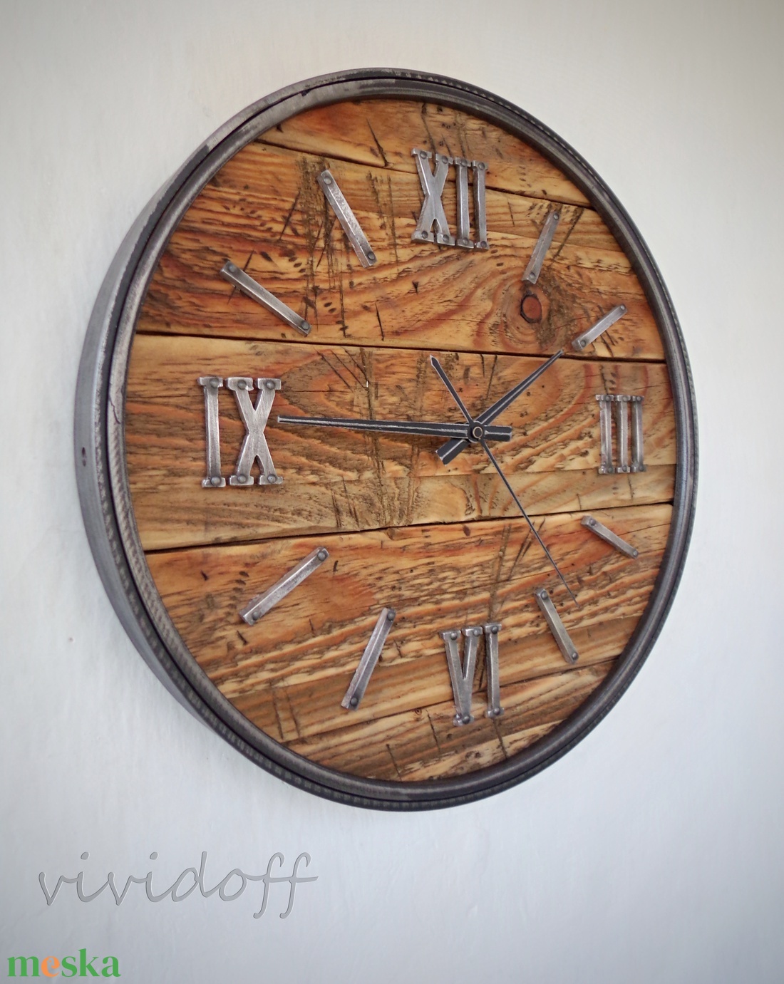 industriál falióra 8R - otthon & életmód - dekoráció - fali és függő dekoráció - falióra & óra - Meska.hu