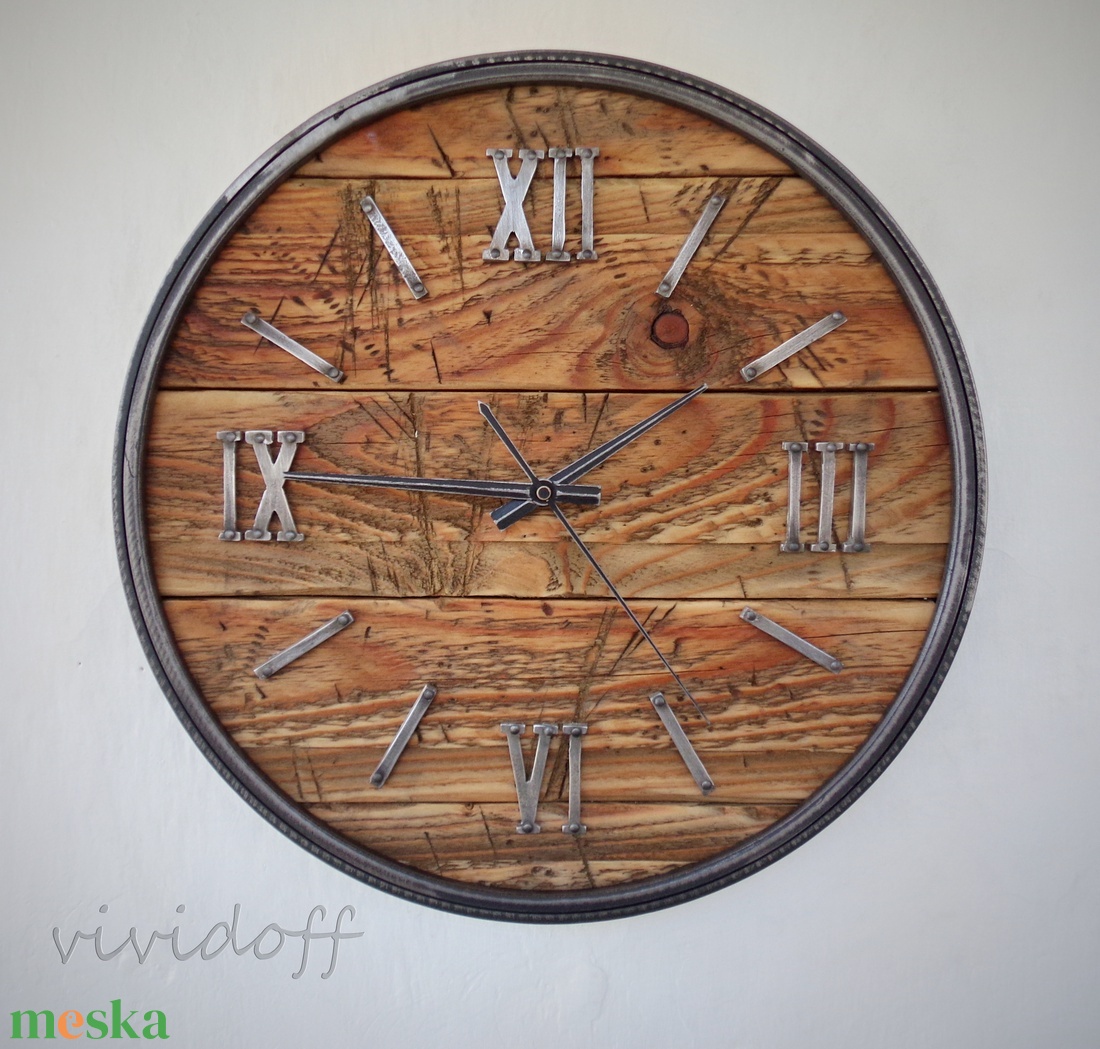 industriál falióra 8R - otthon & életmód - dekoráció - fali és függő dekoráció - falióra & óra - Meska.hu