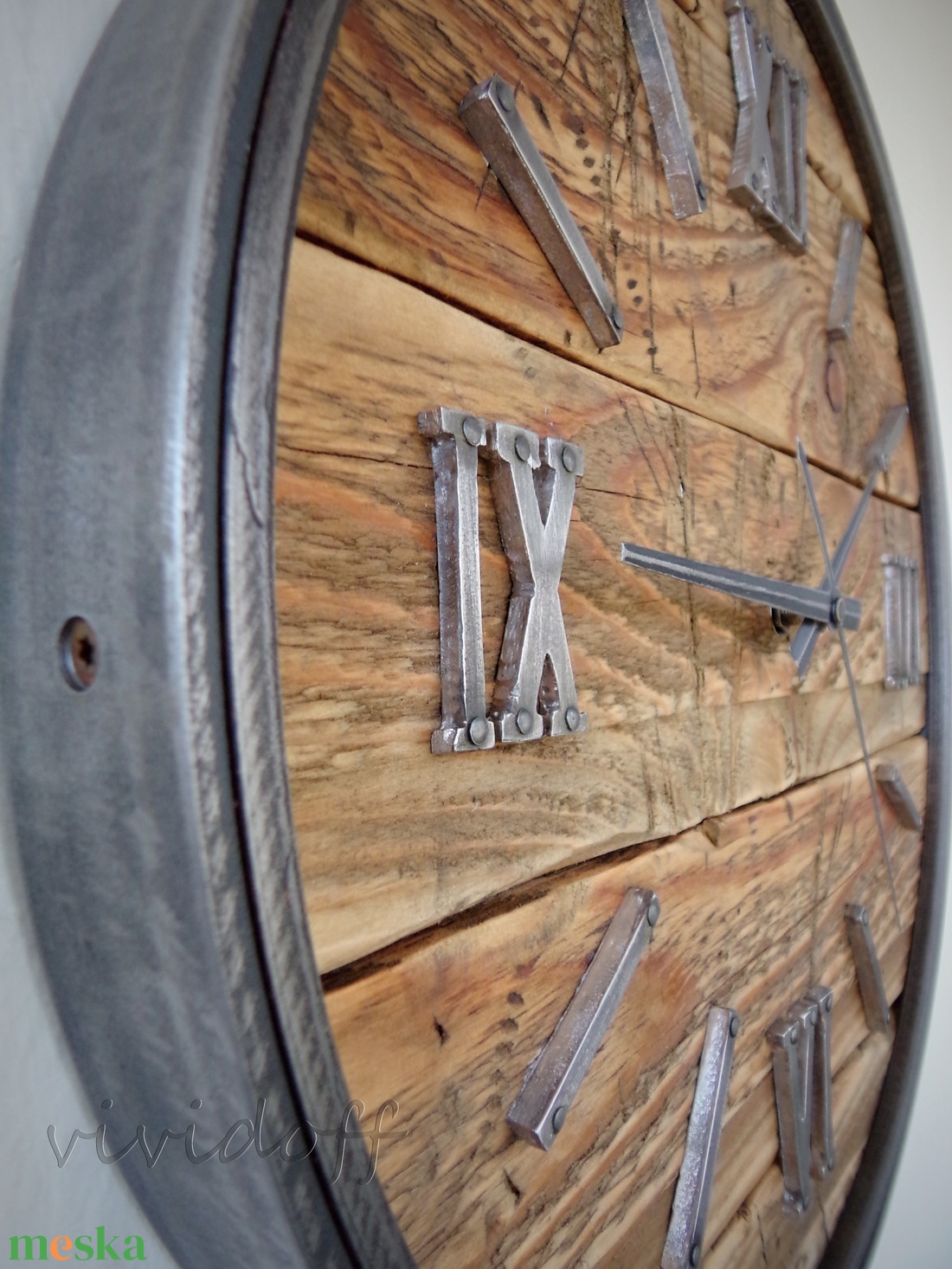 industriál falióra 8R - otthon & életmód - dekoráció - fali és függő dekoráció - falióra & óra - Meska.hu