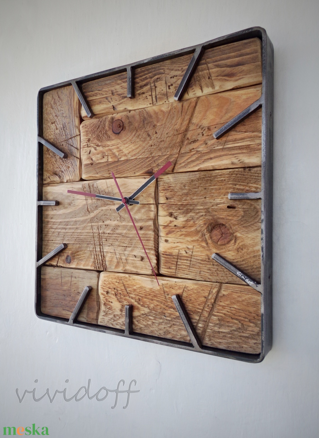 industriál falióra 5 - otthon & életmód - dekoráció - fali és függő dekoráció - falióra & óra - Meska.hu