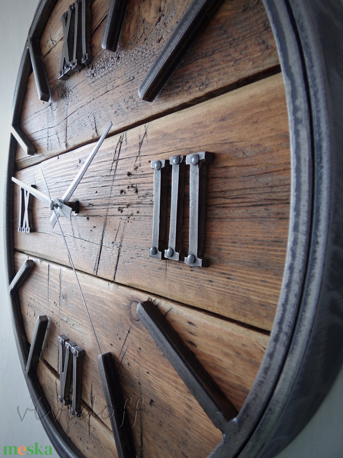 industriál falióra 13/R - otthon & életmód - dekoráció - fali és függő dekoráció - falióra & óra - Meska.hu