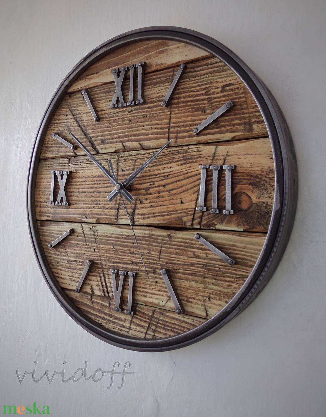 industriál falióra 8R - otthon & életmód - dekoráció - fali és függő dekoráció - falióra & óra - Meska.hu