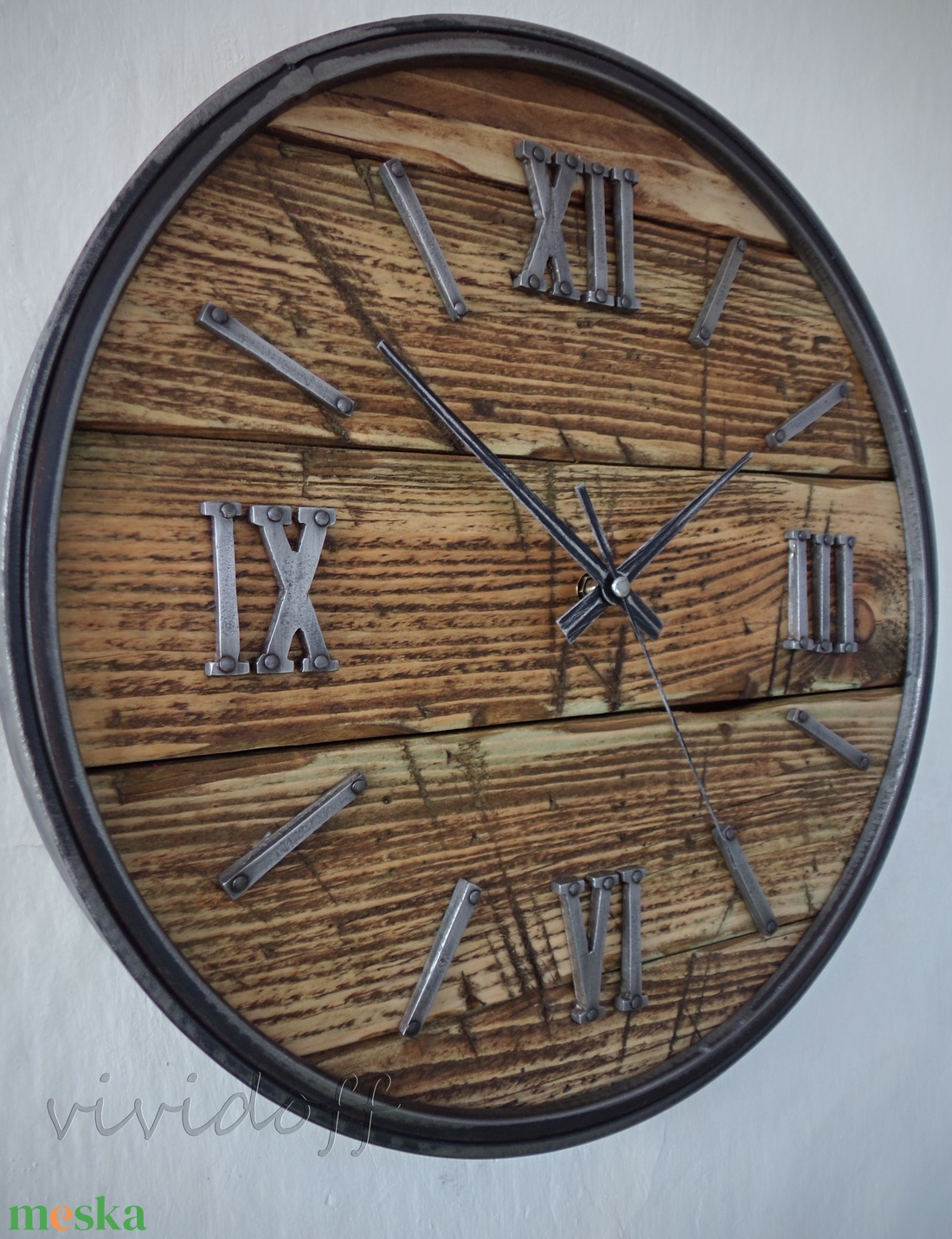 industriál falióra 8R - otthon & életmód - dekoráció - fali és függő dekoráció - falióra & óra - Meska.hu