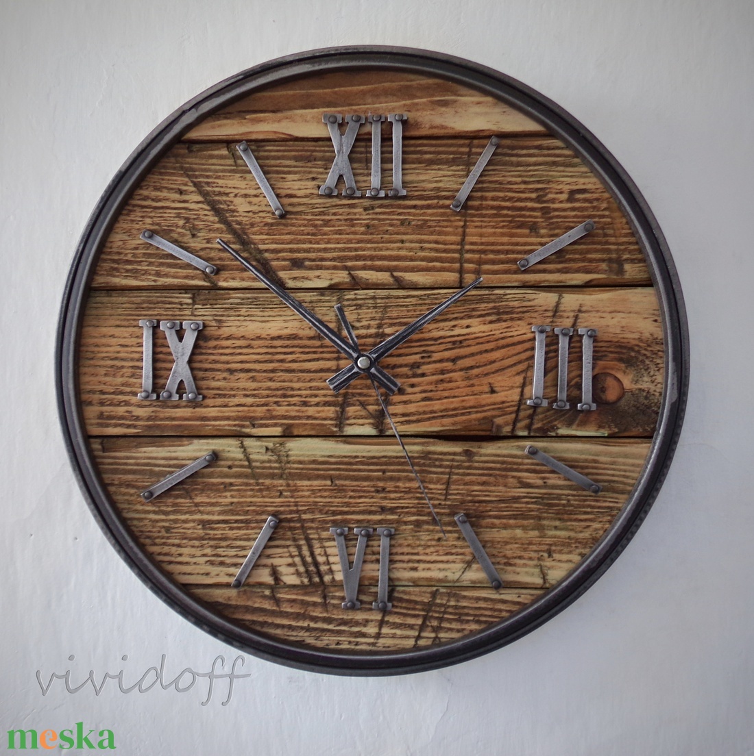 industriál falióra 8R - otthon & életmód - dekoráció - fali és függő dekoráció - falióra & óra - Meska.hu
