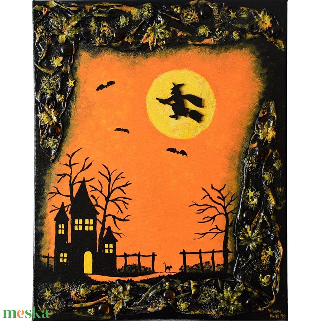 Halloween - boszorkányos, teliholdas, őszi, domborműves kép Paverpol-lal - művészet - más művészeti ág - Meska.hu Halloween - boszorkányos, teliholdas, őszi, domborműves kép Paverpol-lal - művészet - más művészeti ág - Meska.hu