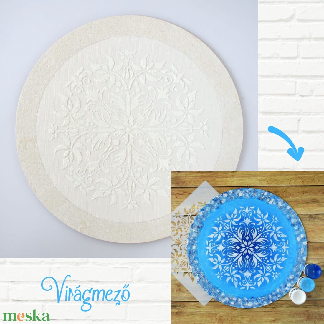 Mandala 40 cm-es, festenivaló, domborműves alap Virágmező - diy (csináld magad) - egységcsomag - Meska.hu Mandala 40 cm-es, festenivaló, domborműves alap Virágmező - diy (csináld magad) - egységcsomag - Meska.hu