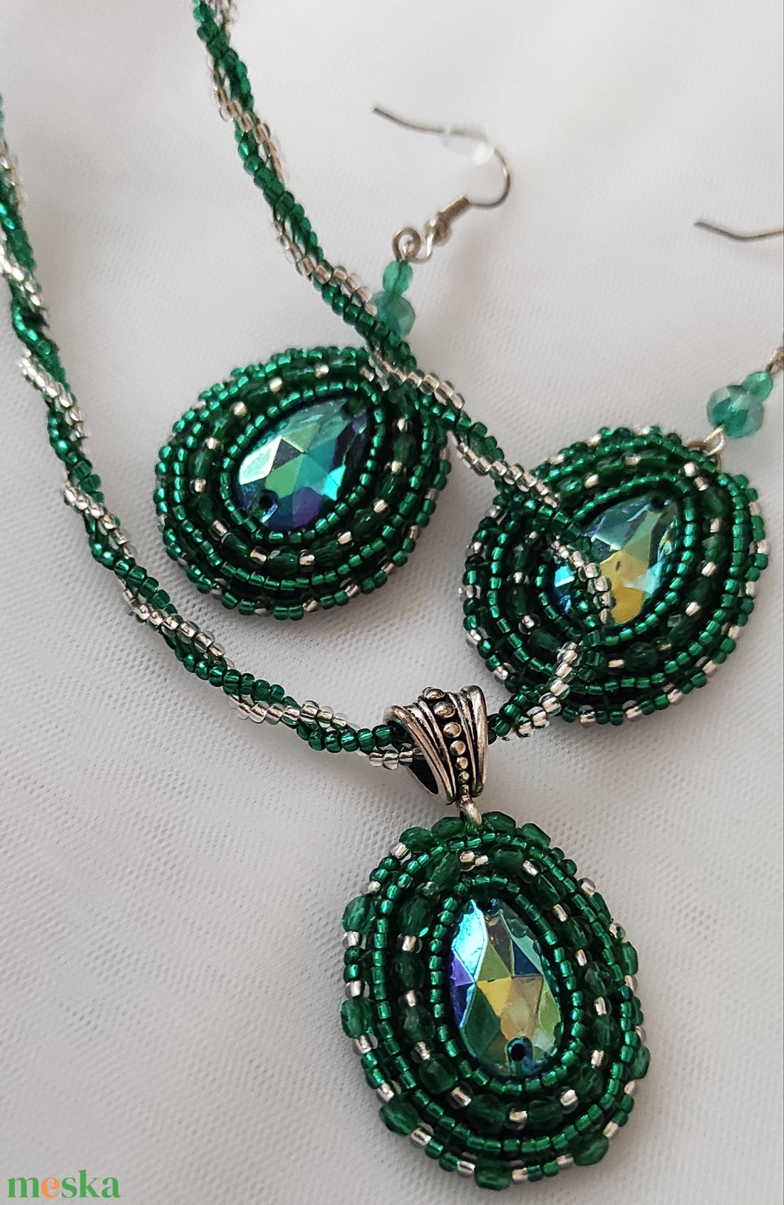 Emerald sparkles - ékszer - ékszerszett - Meska.hu Emerald sparkles - ékszer - ékszerszett - Meska.hu