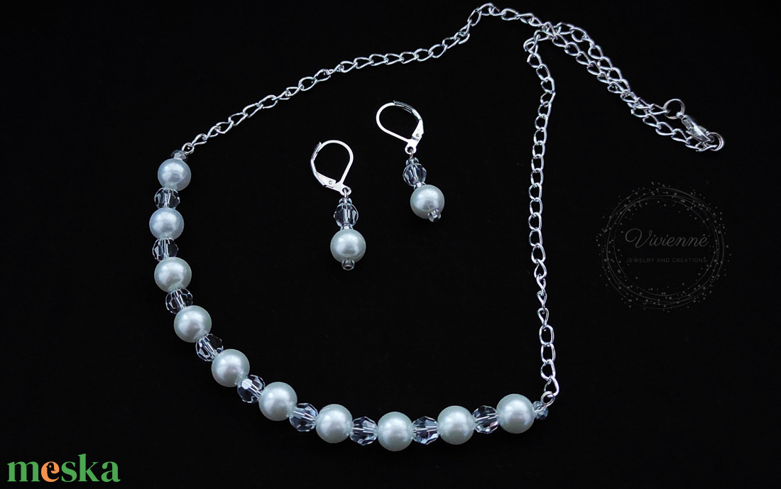 Pearl dream white  - esküvő - ékszer - ékszerszett - Meska.hu