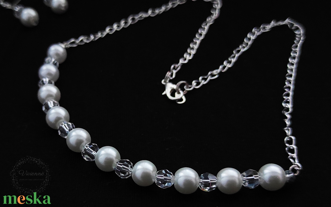 Pearl dream white  - esküvő - ékszer - ékszerszett - Meska.hu