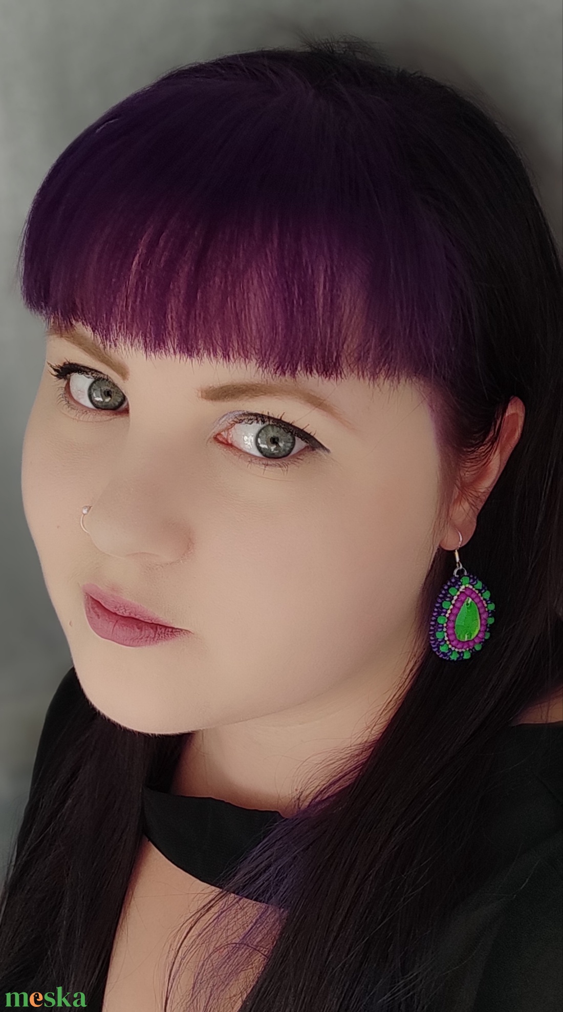 Witchy fülbevaló - ékszer - fülbevaló - lógó csepp fülbevaló - Meska.hu