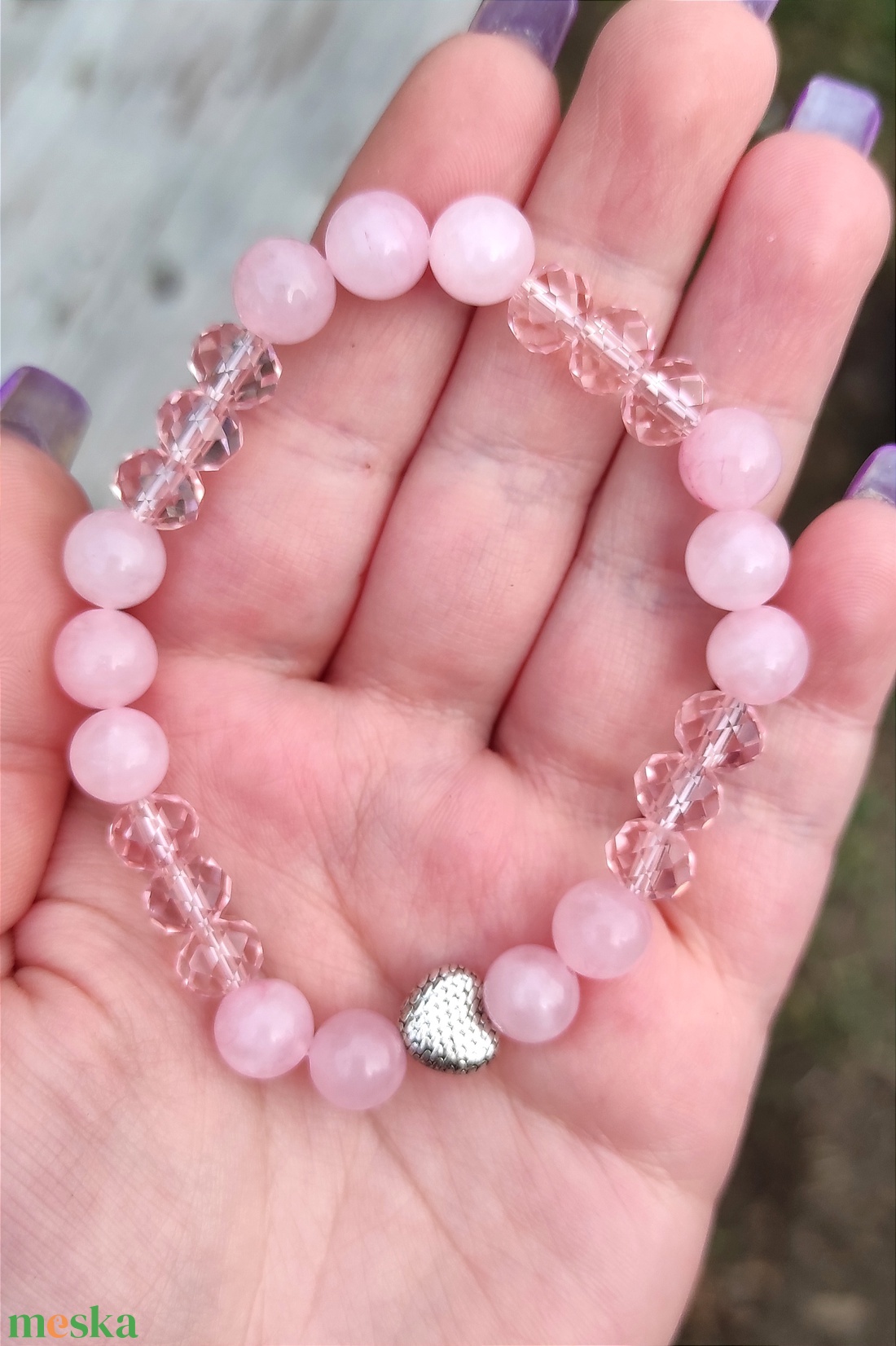 24. Ásvány karkötő - ékszer - karkötő - gyöngyös karkötő - Meska.hu