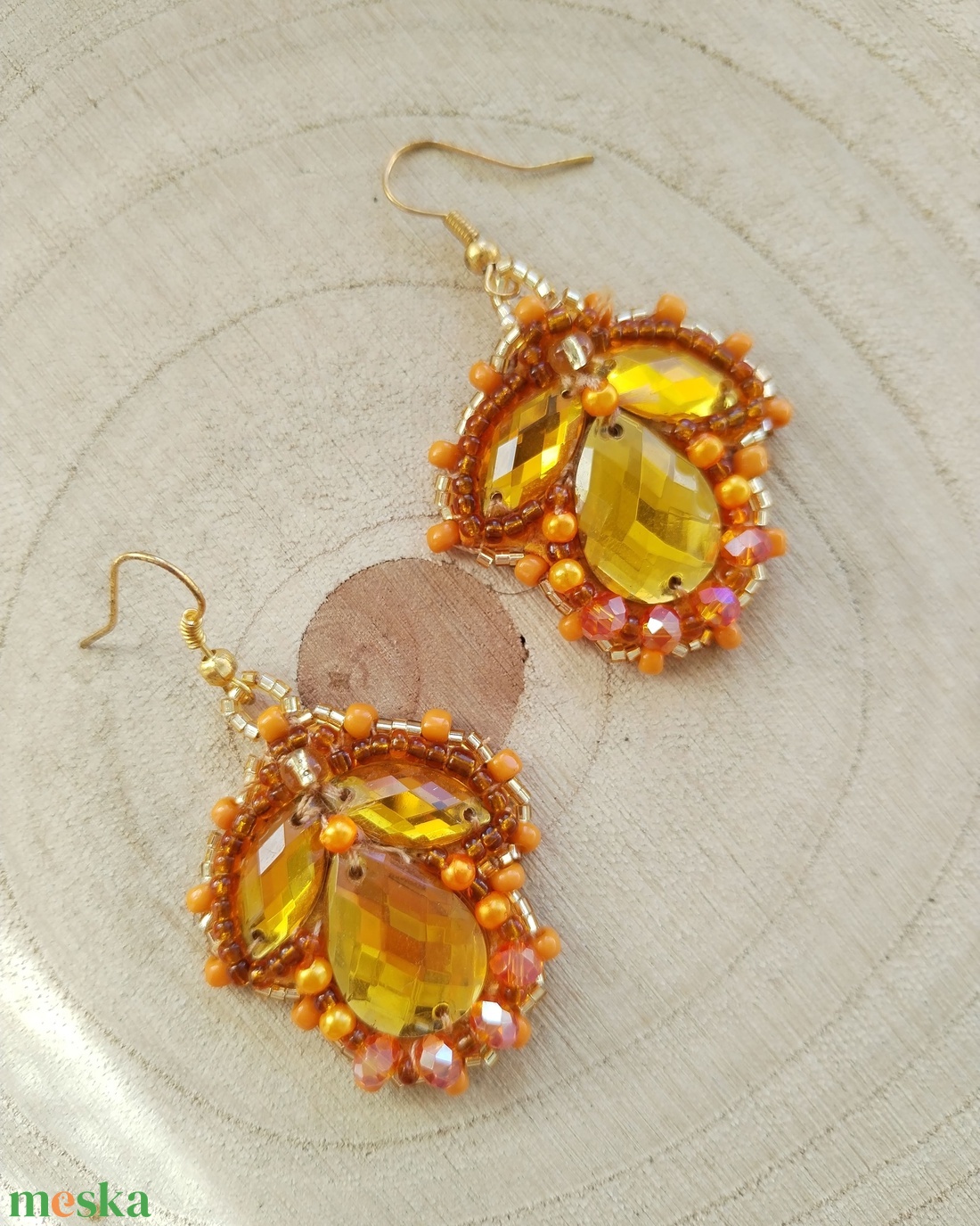 Sunny fülbevaló - ékszer - fülbevaló - lógó fülbevaló - Meska.hu