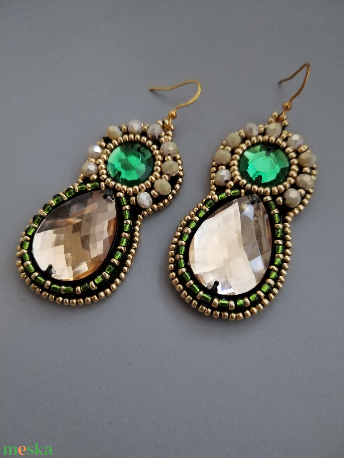 Renaissance beauty fülbevaló - ékszer - fülbevaló - lógó csepp fülbevaló - Meska.hu